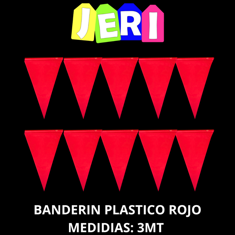 BANDERIN PLASTICO (ROJO)