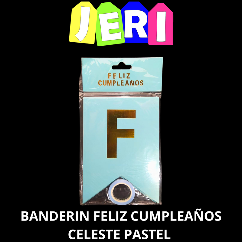 BANDERIN FELIZ CUMPLEAÑOS PASTEL