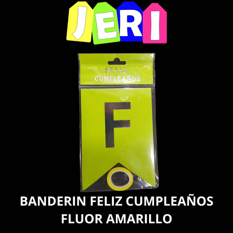 BANDERIN FELIZ CUMPLEAÑOS FLUOR