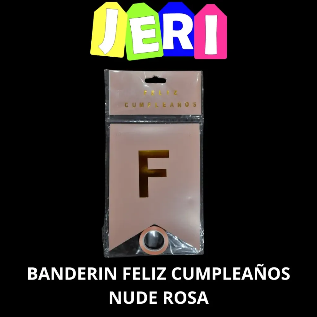 BANDERIN FELIZ CUMPLEAÑOS NUDE (ROSA)