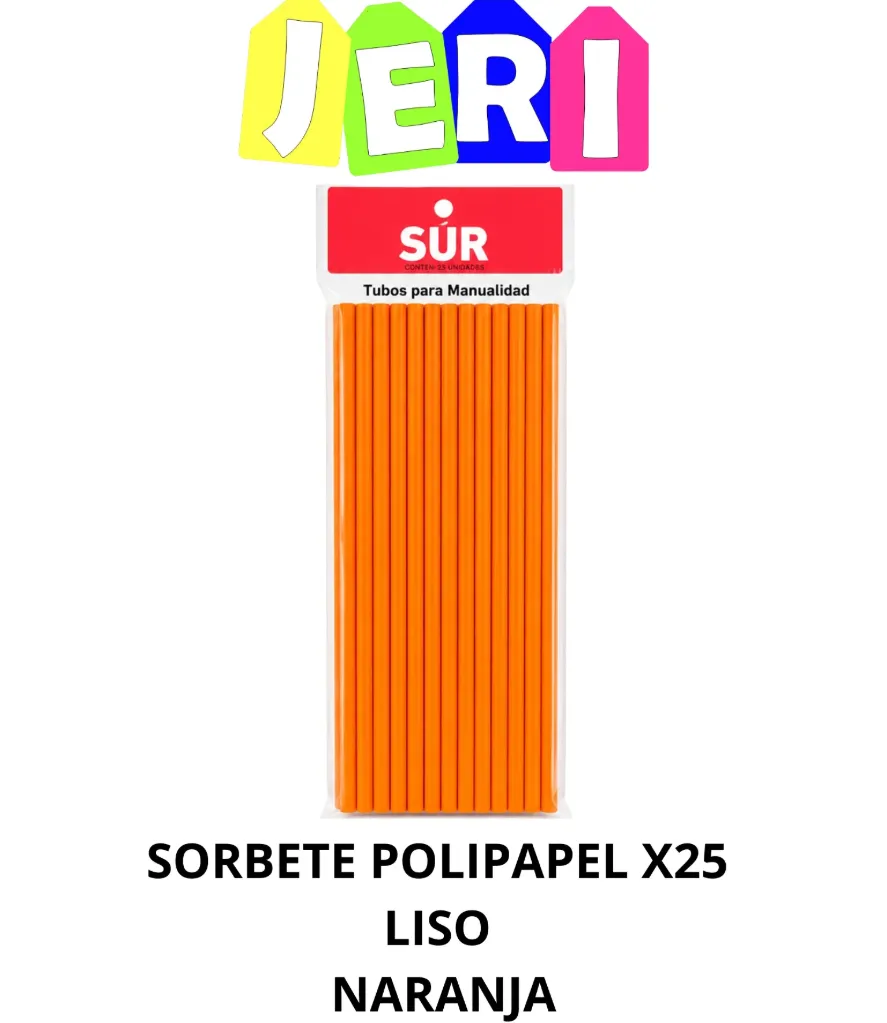 SORBETE POLIPAPEL X25U LISO (NARANJA)
