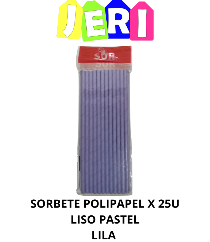SORBETE POLIPAPEL X25U LISO PASTEL (LILA)