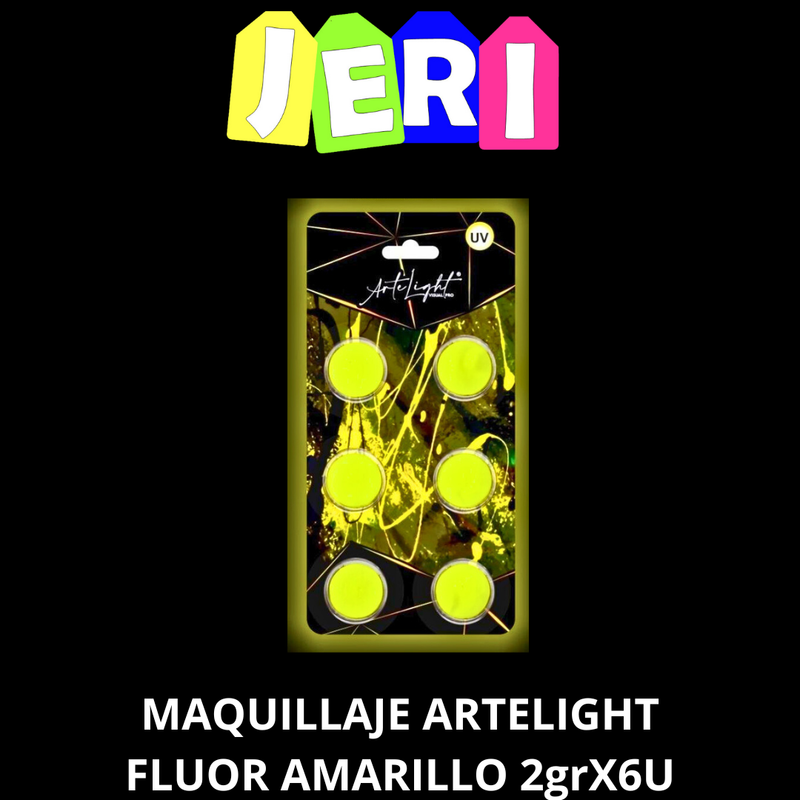 MAQUILLAJE ARTELIGHT FLUOR X6U (AMARILLO)