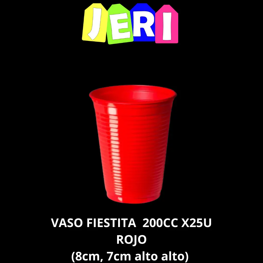 VASO 200CC FIESTITA x25u
