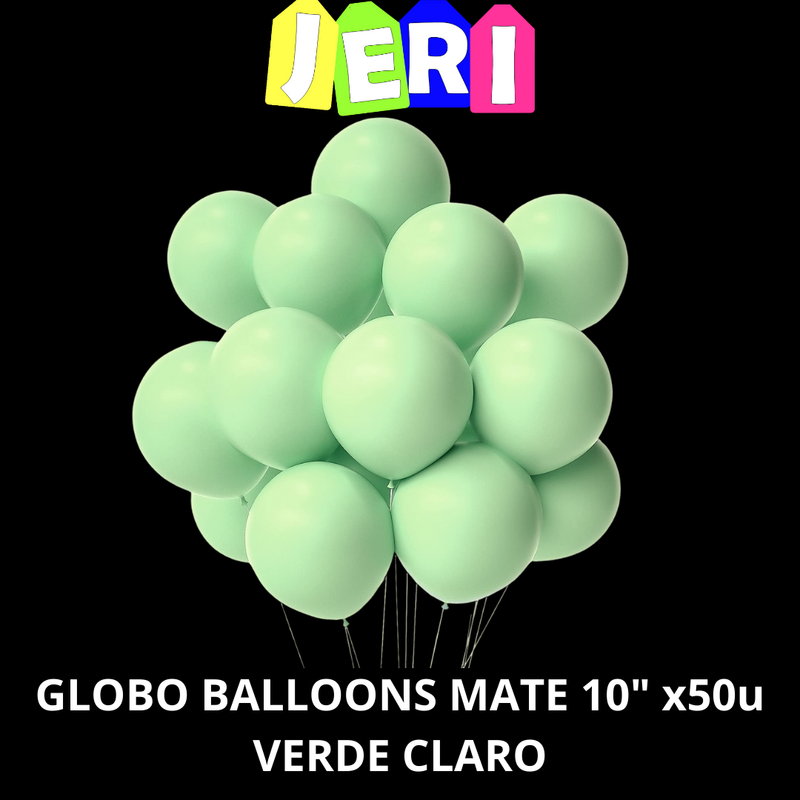 GLOBO BALLOONS MATE 10" x50u (VERDE CLARO)