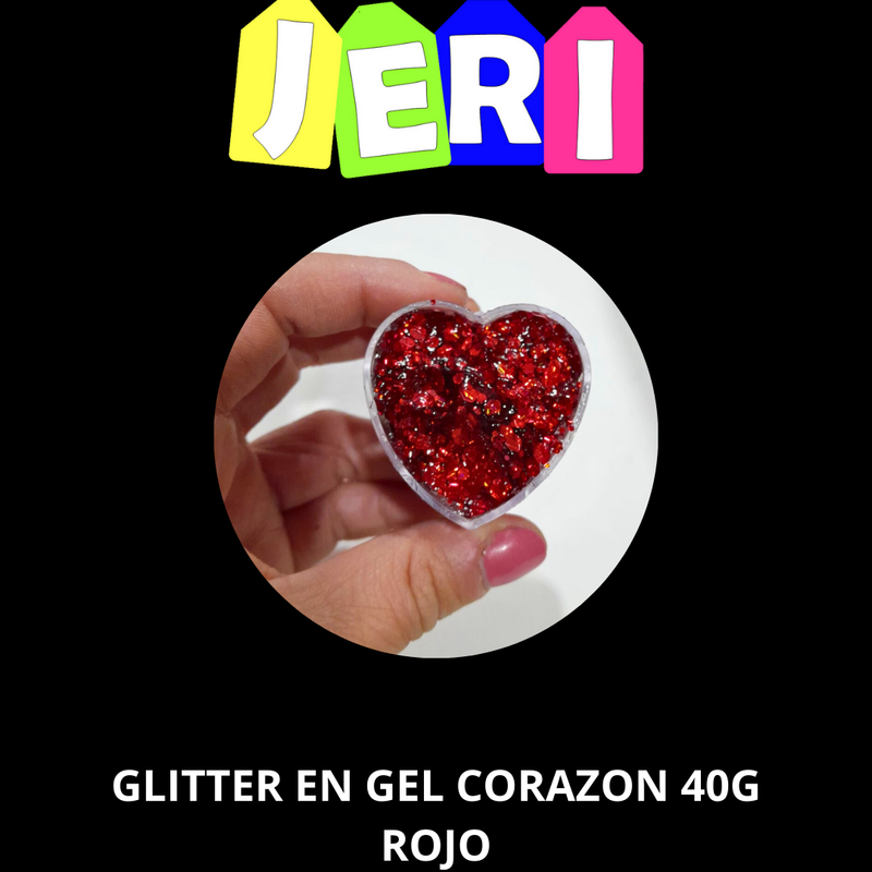 GLITTER EN GEL CORAZON 40G