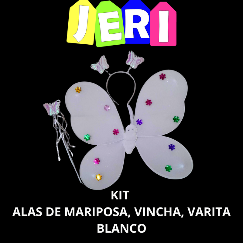 KIT ALAS DE MARIPOSA, VINCHA, VARITA