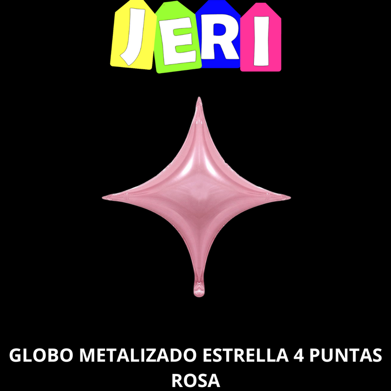 GLOBO METALIZADO ESTRELLA 4 PUNTAS