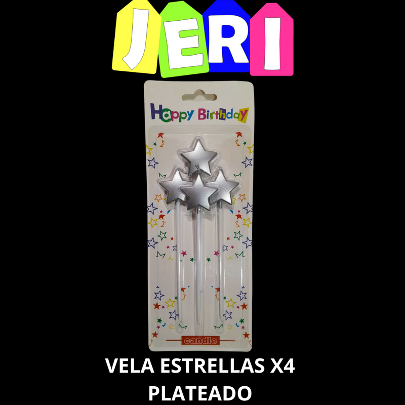 VELA ESTRELLAS X4U (PLATEADO)