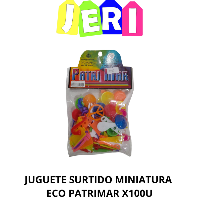 JUGUETE SURTIDO MINIATURA ECO PATRIMAR X100U