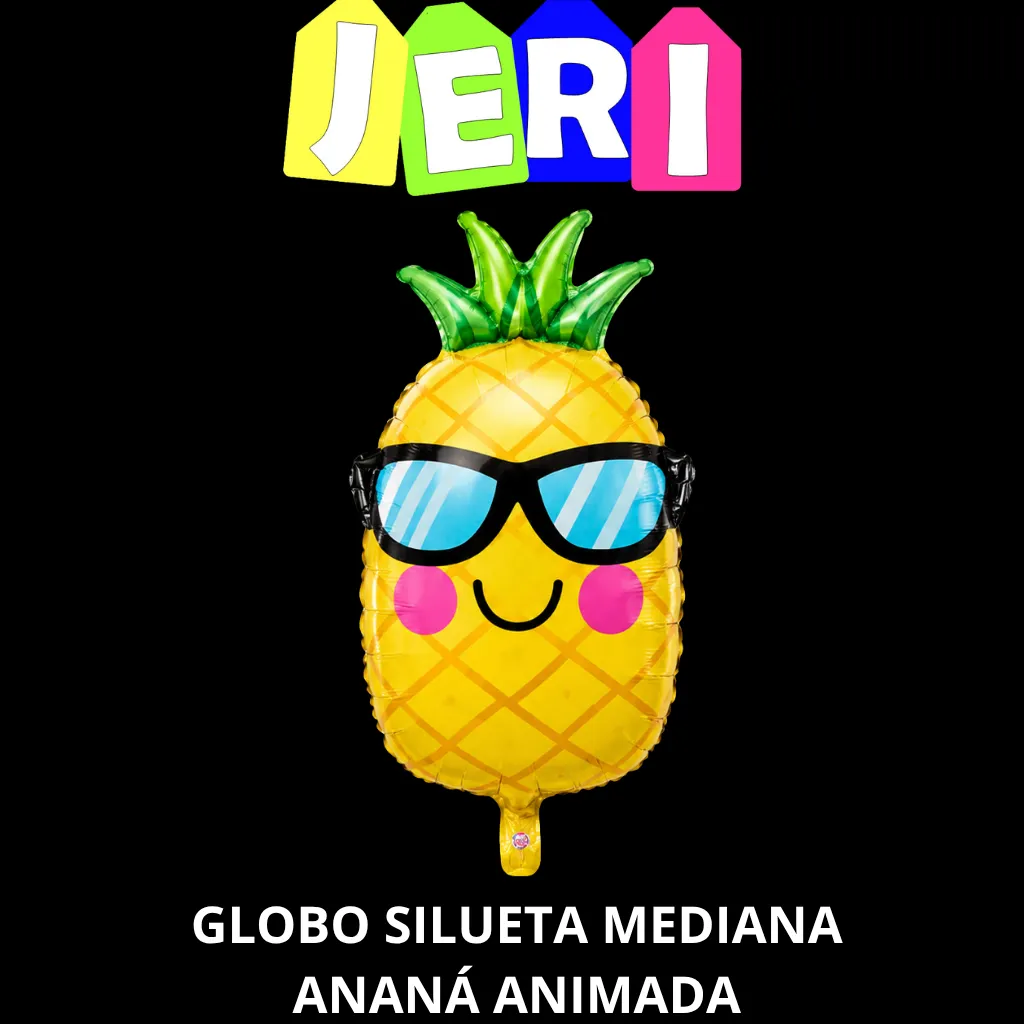 [7576] GLOBO SILUETA MEDIANA ANANA ANIMADA