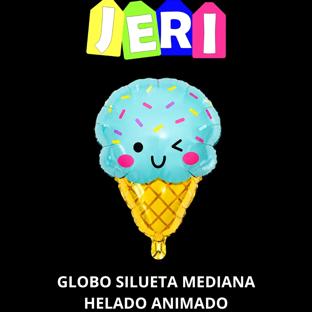 GLOBO SILUETA MEDIANA HELADO ANIMADO