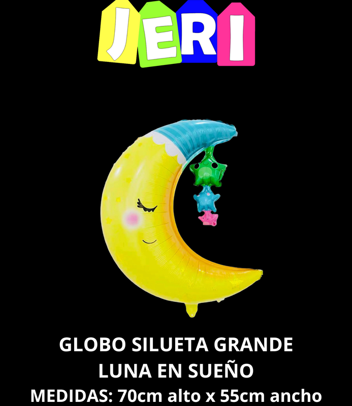 GLOBO SILUETA GRANDE LUNA EN SUEÑOS