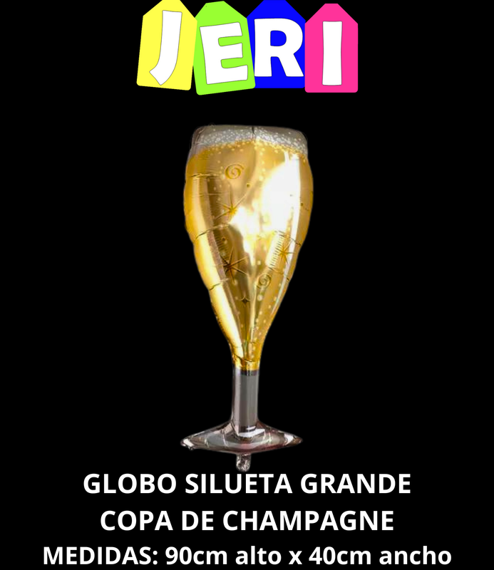 GLOBO SILUETA GRANDE COPA CHAMPAGNE