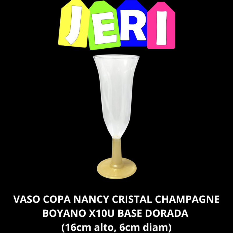 COPA NANCY CRISTAL CHAMPAGNE BOYANO X10U (DORADO)