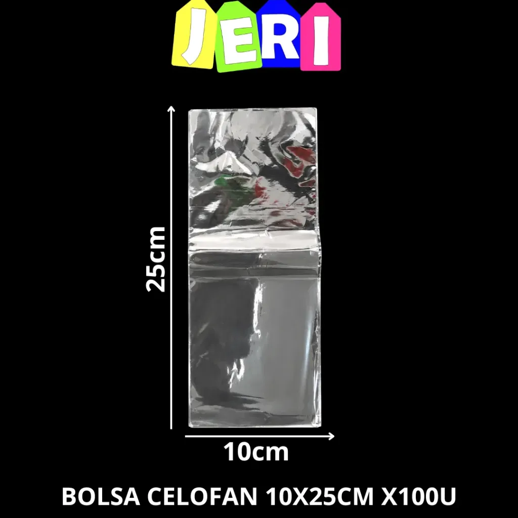 BOLSA CELOFAN 10X25CM X100U