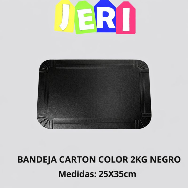 BANDEJA CARTON COLOR 2KG (NEGRO)