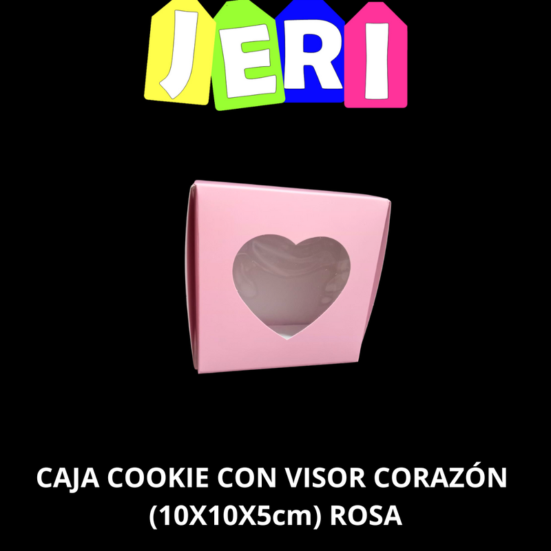 CAJA COOKIE C/ VISOR - CORAZON