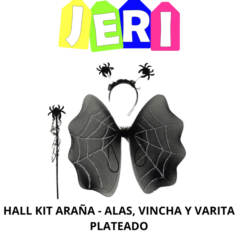 HALL KIT ARAÑA - ALAS,VINCHAS Y VARITA