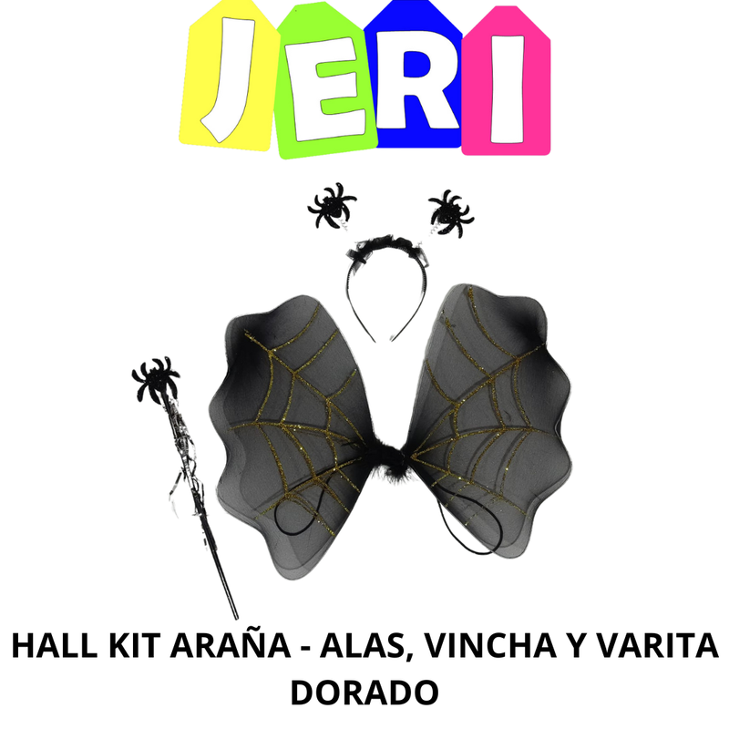 HALL KIT ARAÑA - ALAS,VINCHAS Y VARITA