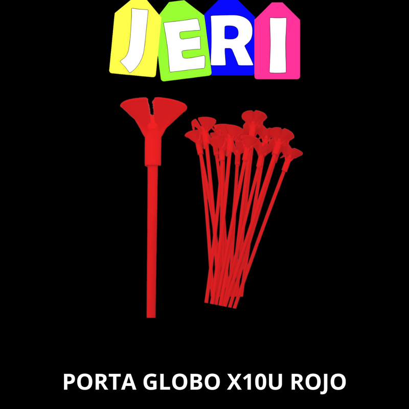 PORTA GLOBO X10U (ROJO)