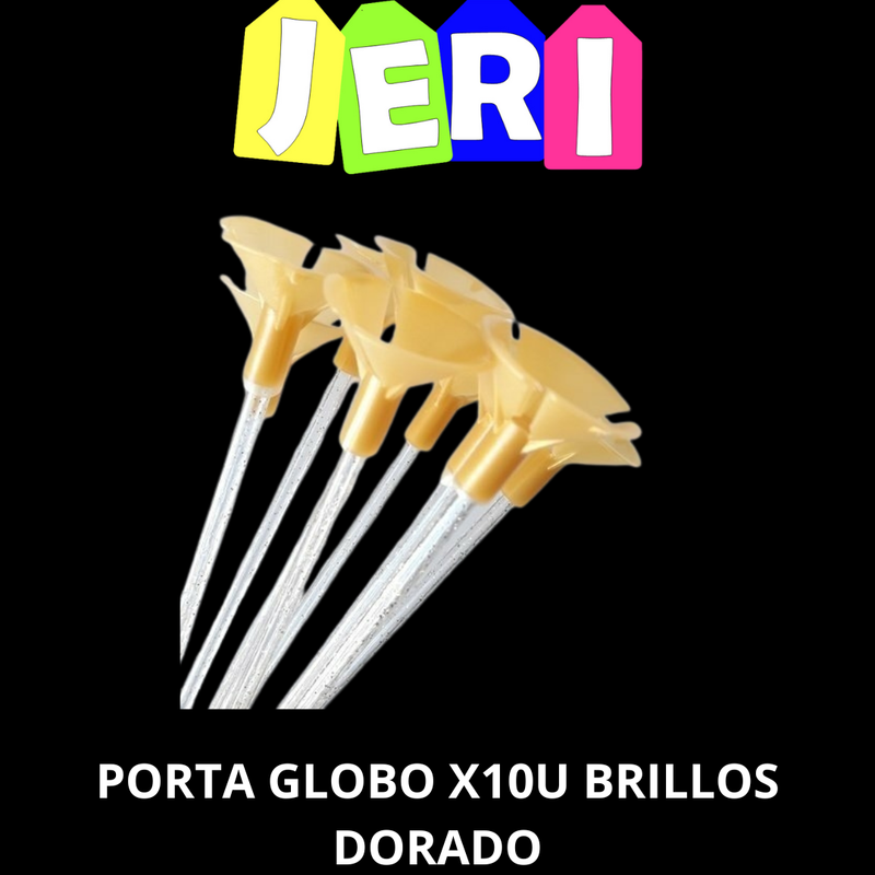 PORTA GLOBO X10U BRILLOS (DORADO)