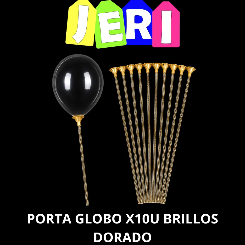 PORTA GLOBO X10U BRILLOS (DORADO)