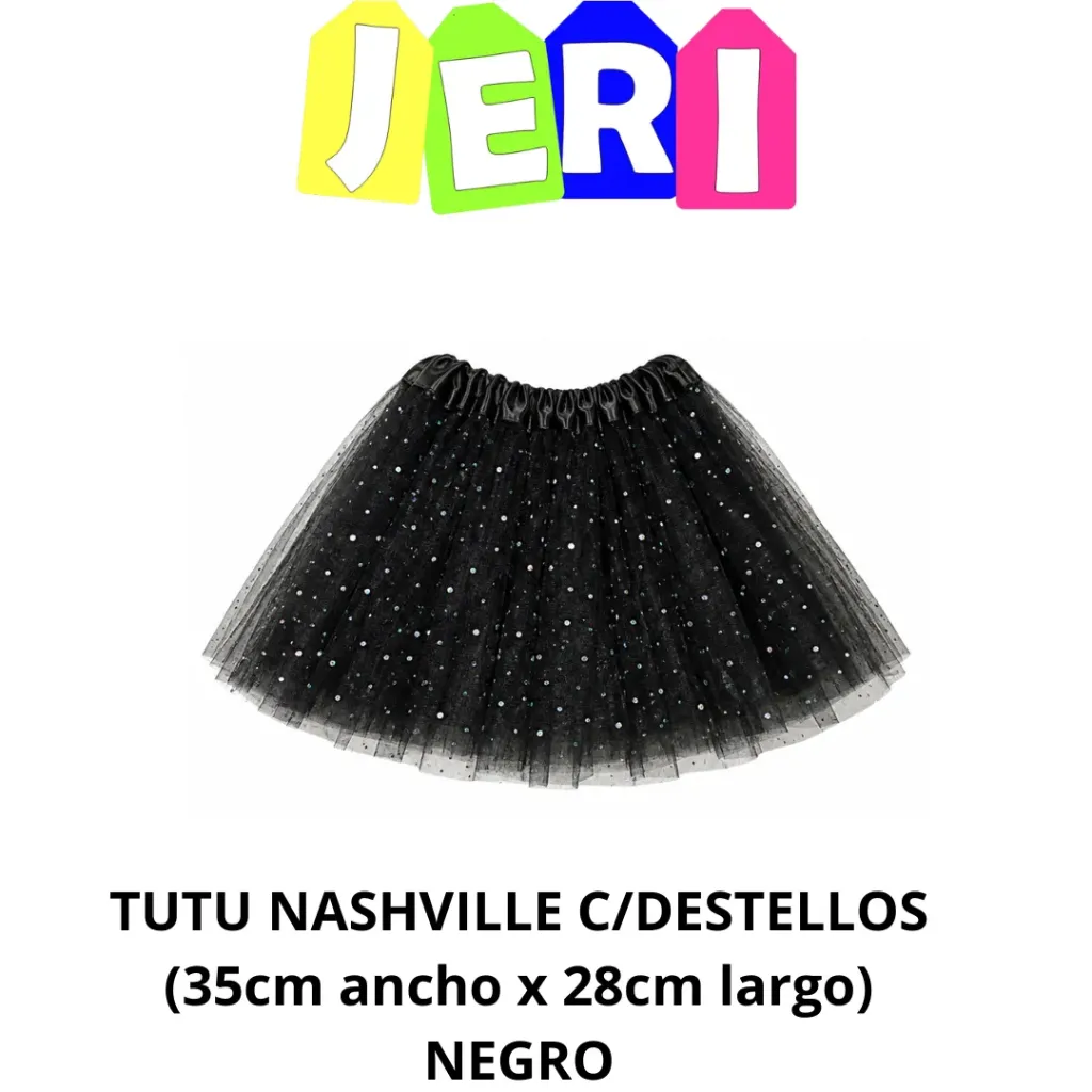 TUTU INFANTIL C/ DESTELLOS (NEGRO)