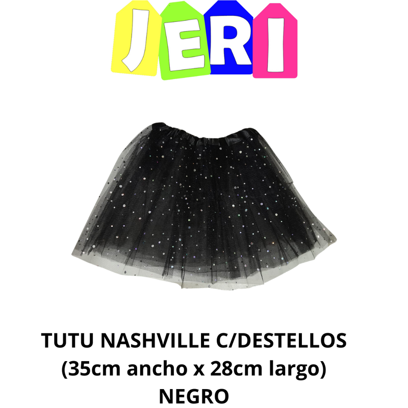 TUTU INFANTIL C/ DESTELLOS (NEGRO)