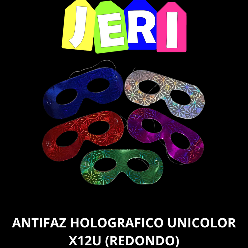 ANTIFAZ HOLOGRAFICO UNICOLOR X12U (REDONDO)