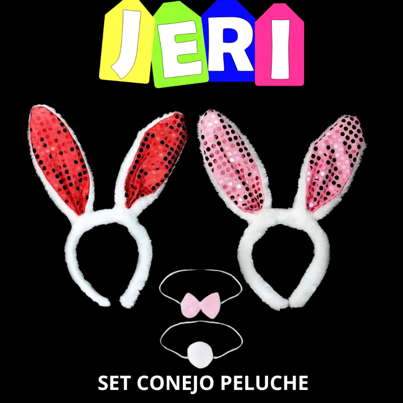 SET CONEJO PELUCHE