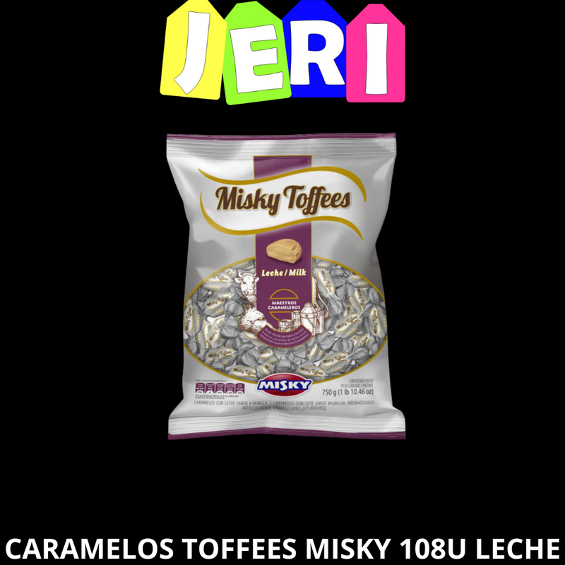 CARAMELOS TOFFEES MISKY 108U LECHE
