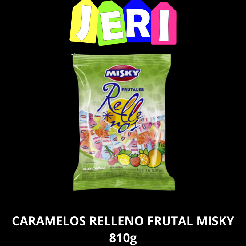 CARAMELOS RELLENO FRUTAL MISKY 810g