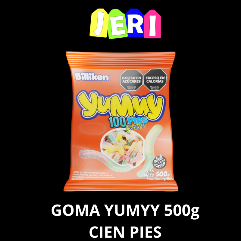 GOMA YUMMY 500G CIENPIES ACIDOS