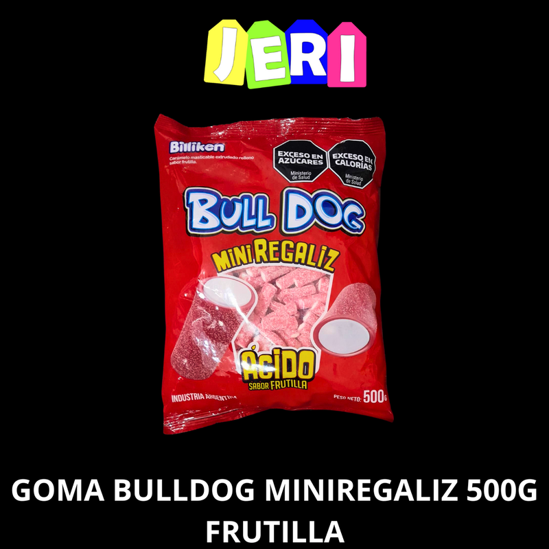 GOMA BULLDOG MINIREGALIZ 500G FRUTILLA