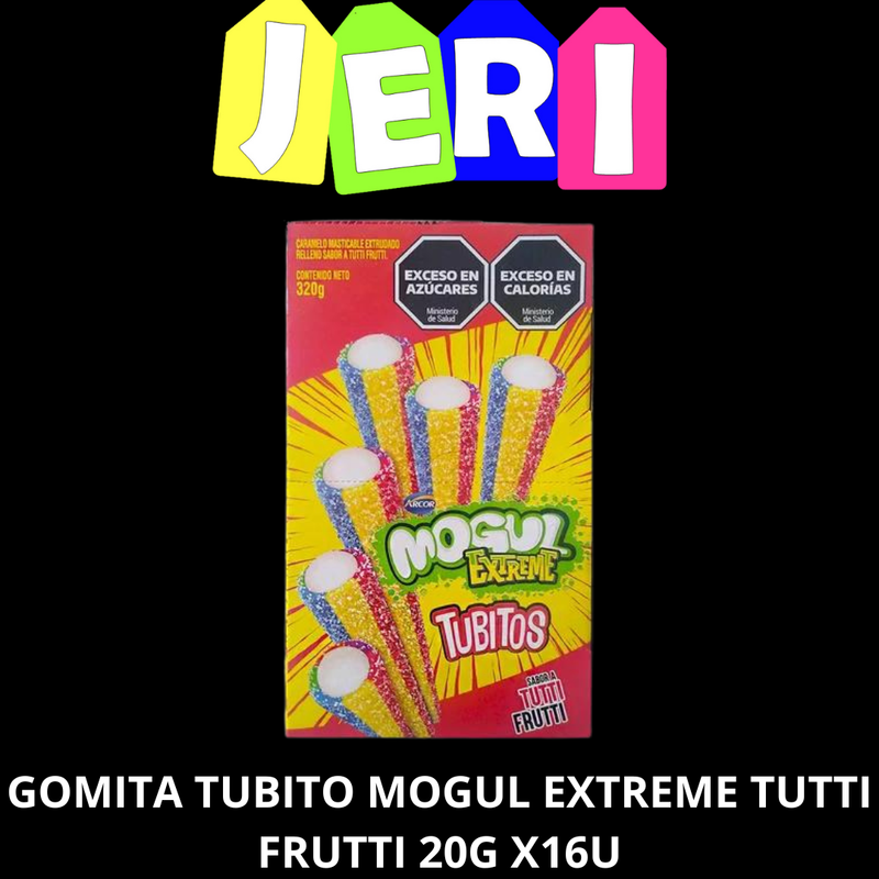 GOMITA TUBITO MOGUL EXTREME TUTTI FRUTTI 20G X16U