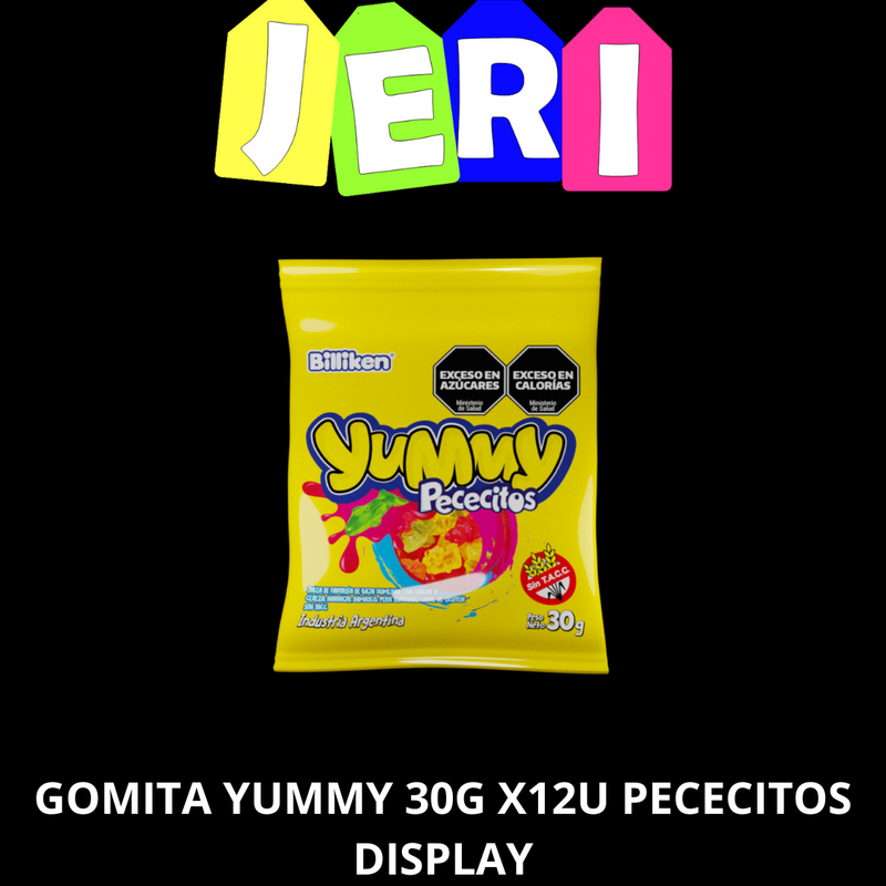 GOMITA YUMMY 30G PECECITOS  X12U DISPLAY