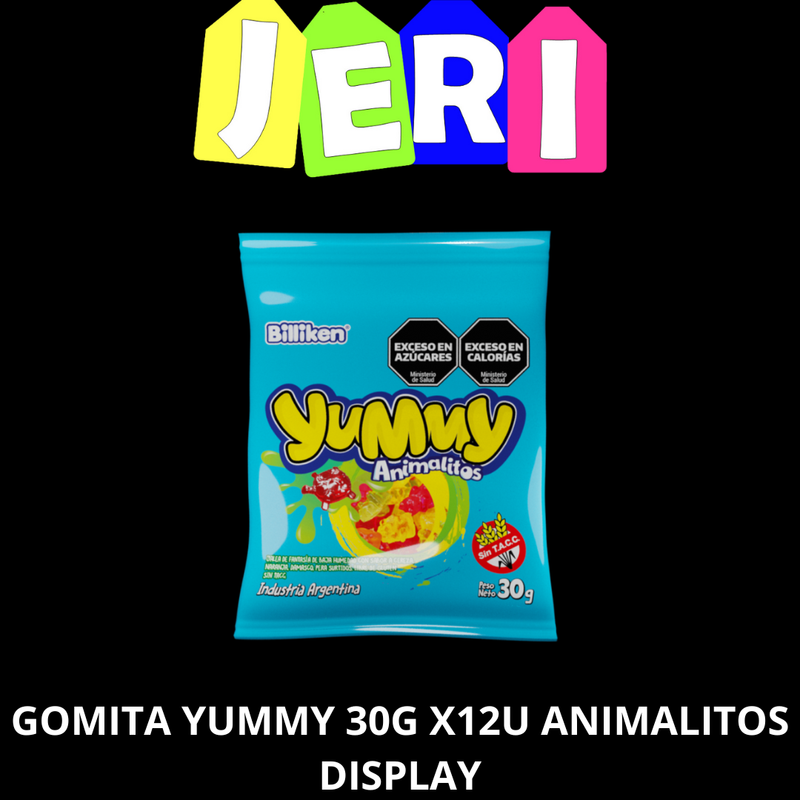GOMITA YUMMY 30G ANIMALITOS  X12U DISPLAY