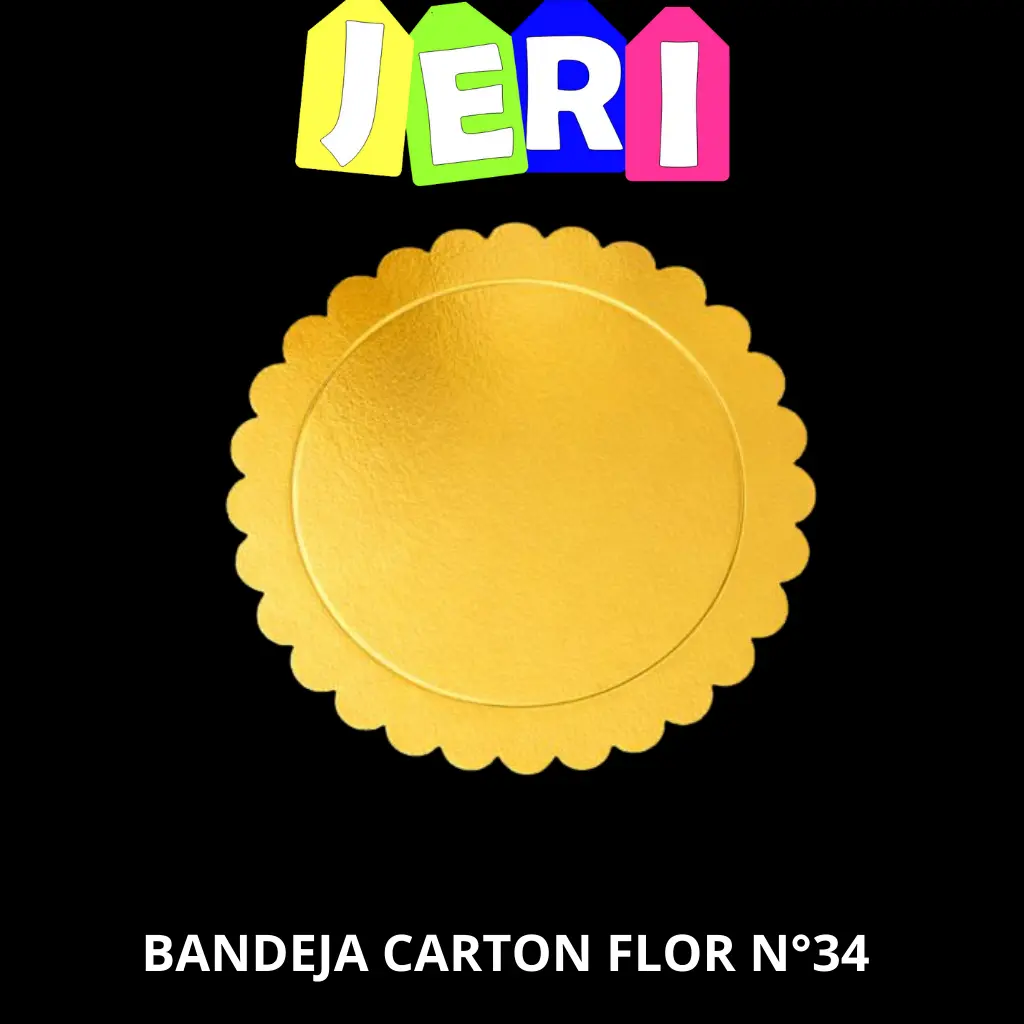 BANDEJA CARTON FLOR N° 34 (DORADO)