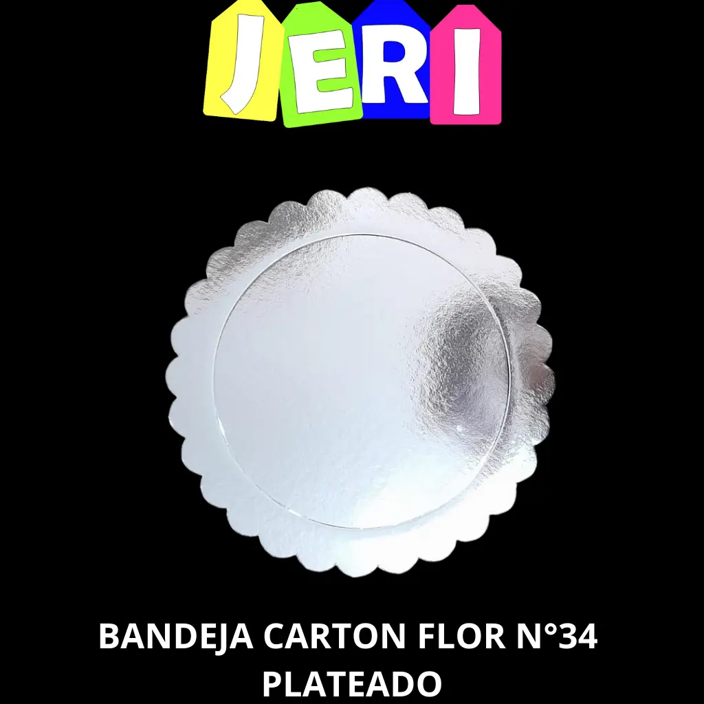 BANDEJA CARTON FLOR N° 34 (PLATEADO)