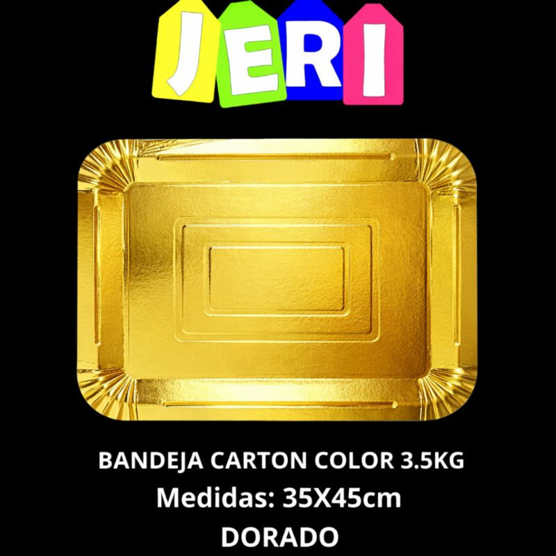 BANDEJA CARTON COLOR 3.5KG (DORADO)