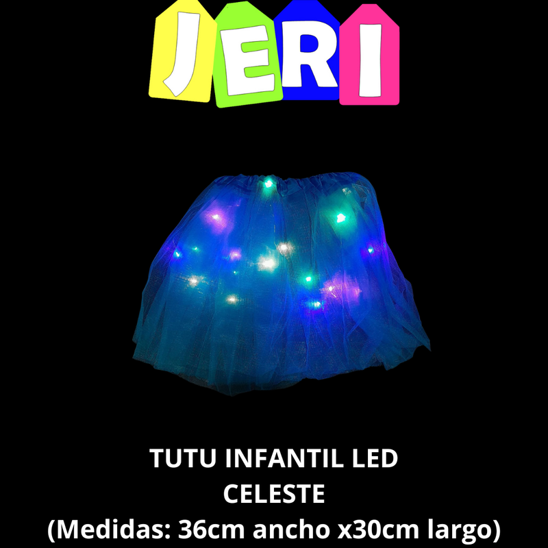 TUTU INFANTIL LED (CELESTE)