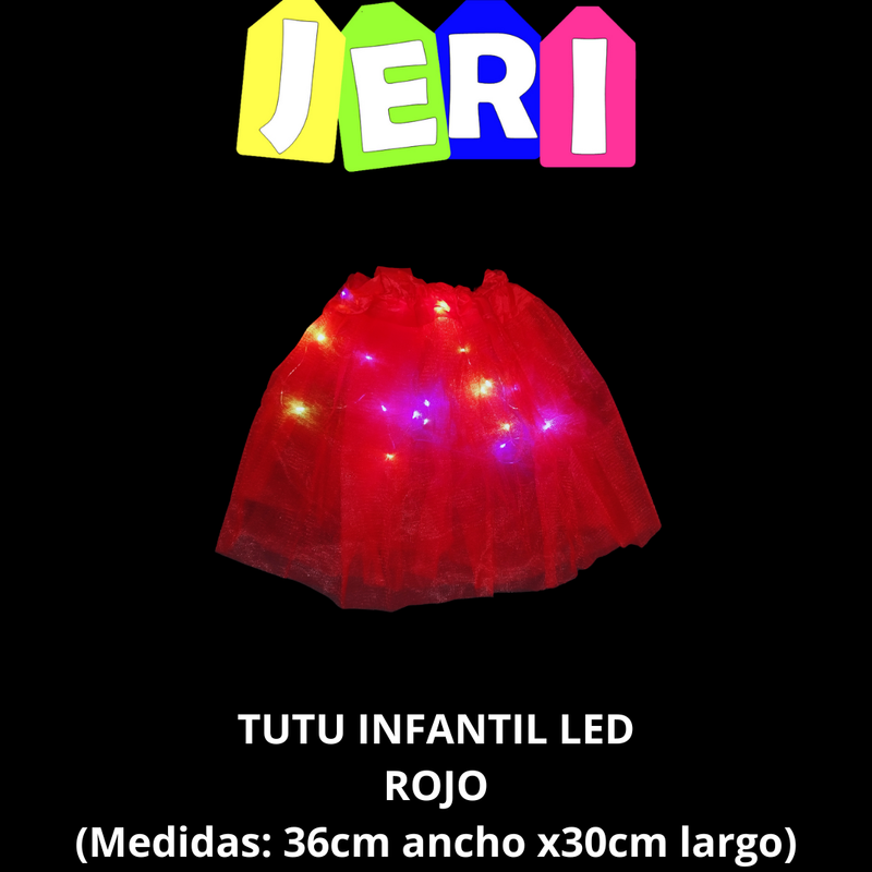 TUTU INFANTIL LED (ROJO)