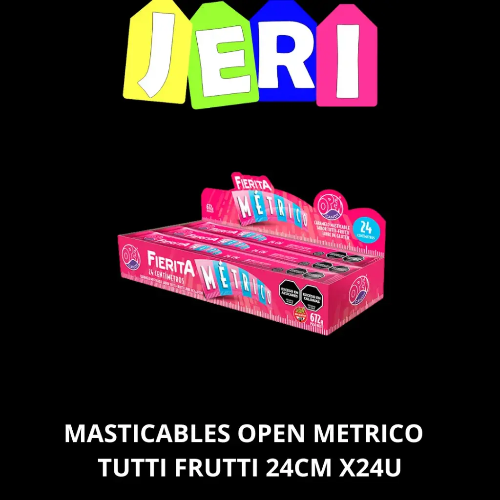 MASTICABLES OPEN METRICO TUTTI FRUTTI 24CM X24U