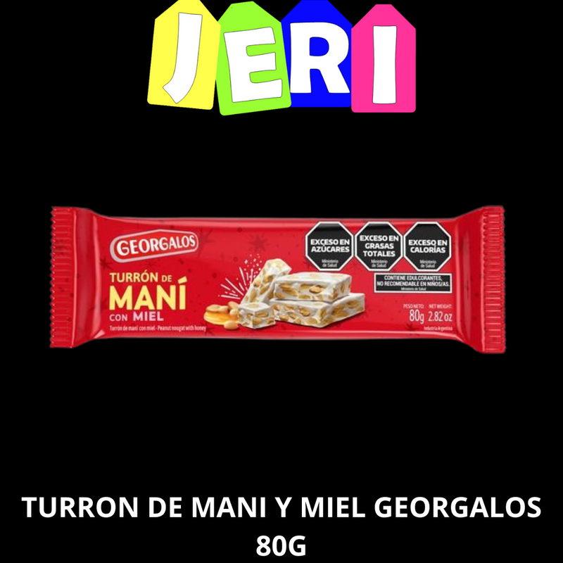 TURRON DE MANI Y MIEL GEORGALOS 80G
