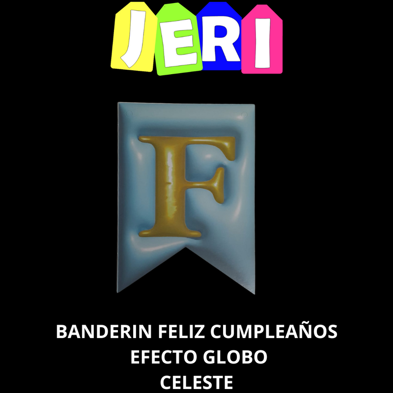BANDERIN FELIZ CUMPLEAÑOS EFECTO GLOBO