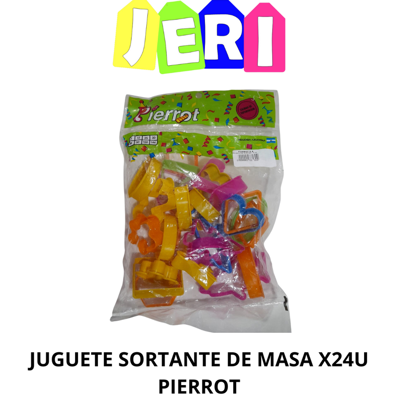 JUGUETE CORTANTES DE MASA X24U PIERROT