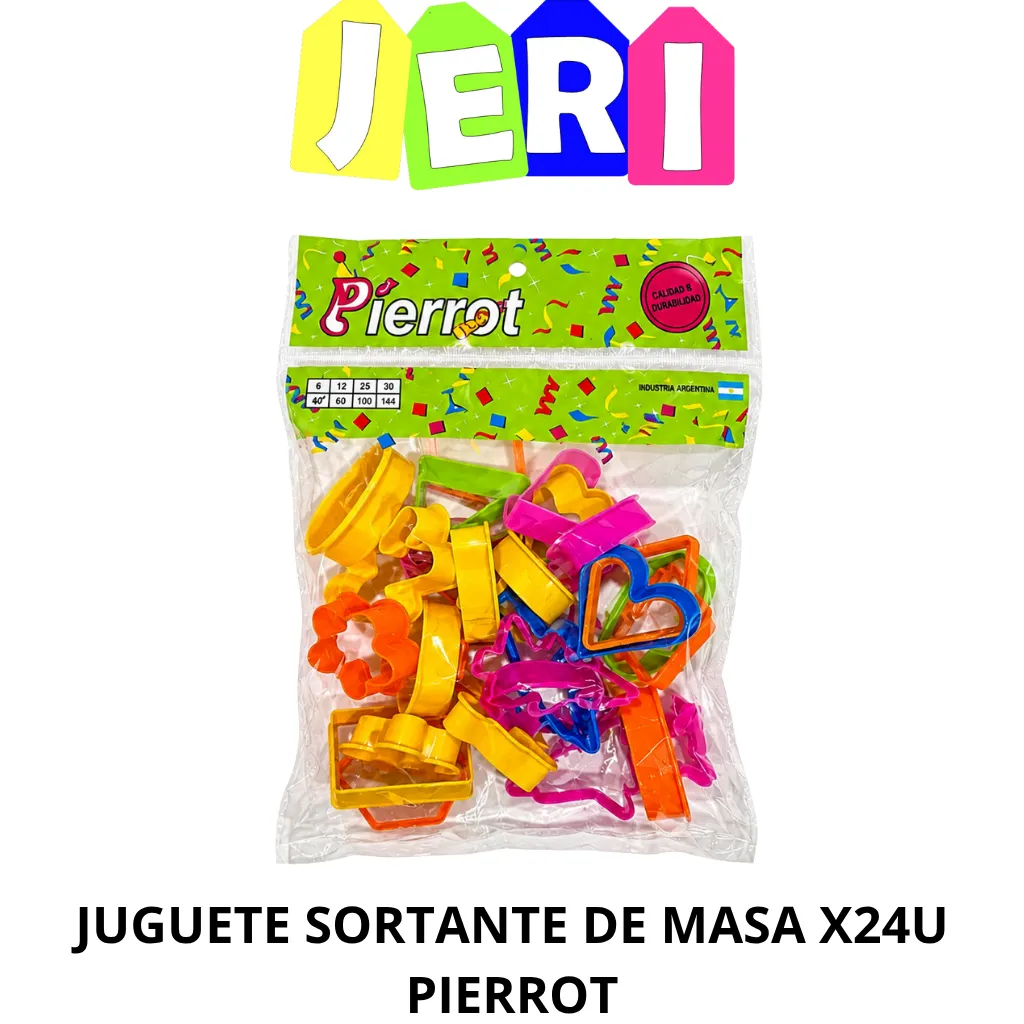 JUGUETE CORTANTES DE MASA X24U PIERROT