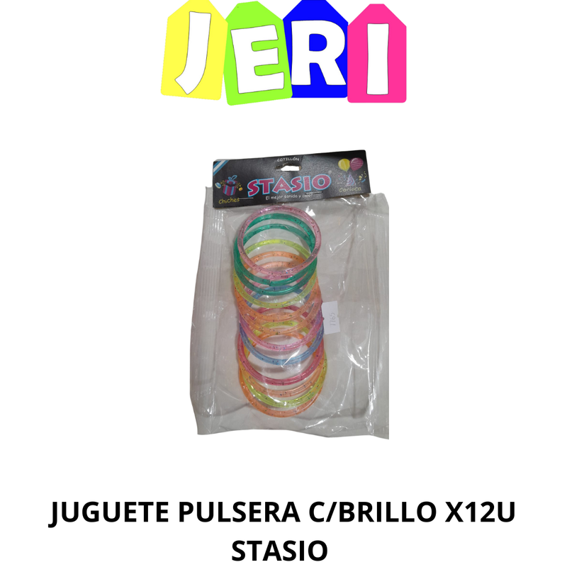 [7765] JUGUETE PULSERAS C/ BRILLO X12u STASIO