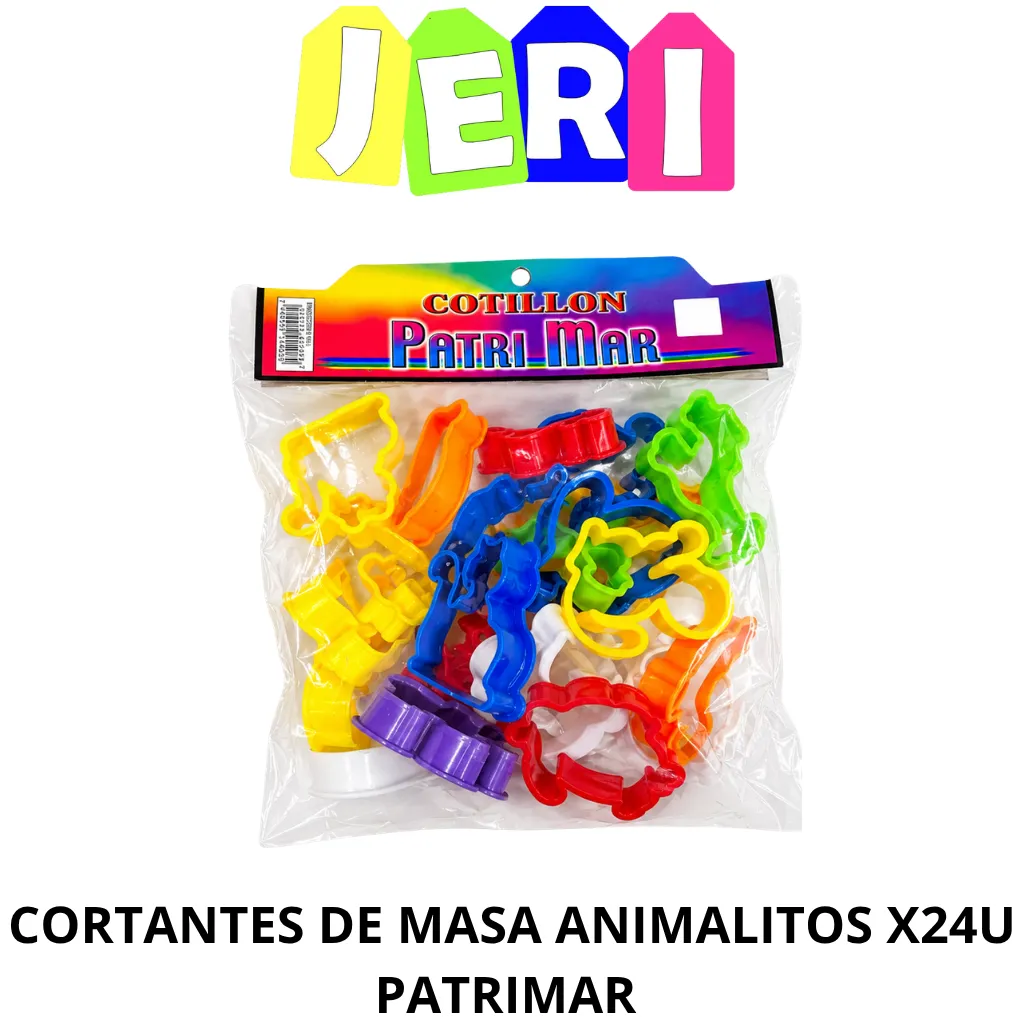 JUGUETE CORTANTES DE MASA ANIMALITOS X24U PATRIMAR